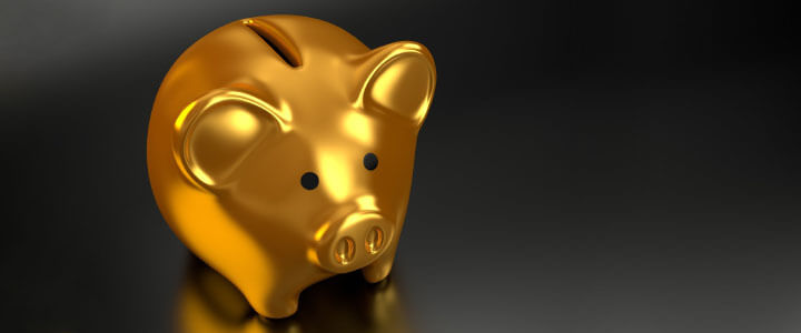 Gold Piggy Bank